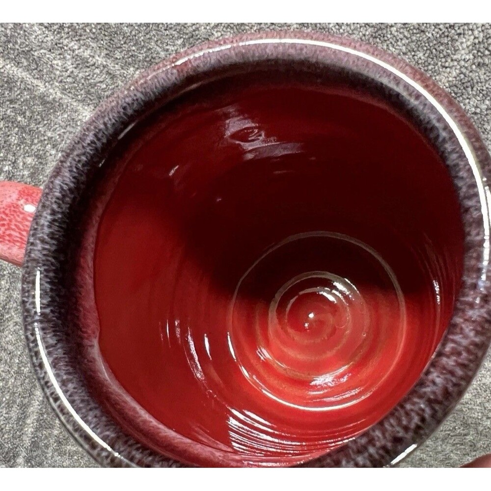Snap-On 2023 Exclusive Red Deneen Pottery Handmade Mug 4”Hx3.25” - Picture 5 of 9